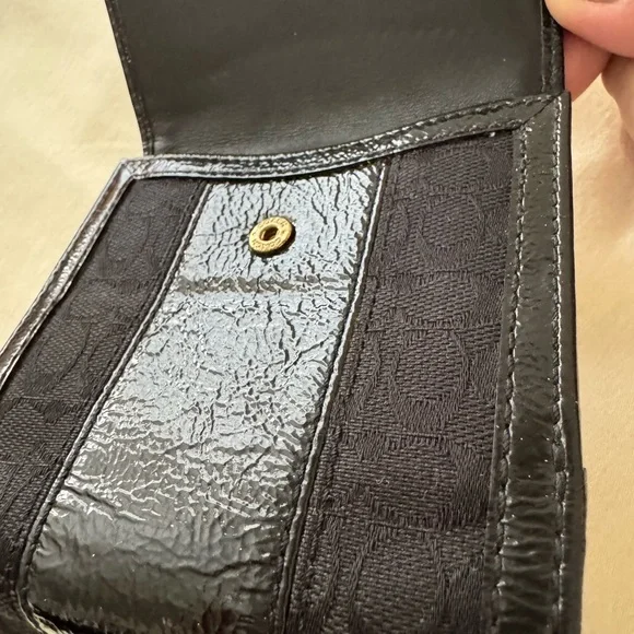COACH Signature Logo Black Small Wallet - Picture 6 of 9